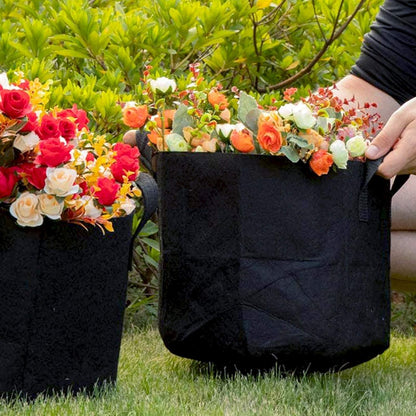 5-Pack Grow Bags, Fabric Plant Pots with Handles, Fabric Planters Grow Bags, Vegetable/Flower/Plant Grow Bags(5, 3 Gallon)